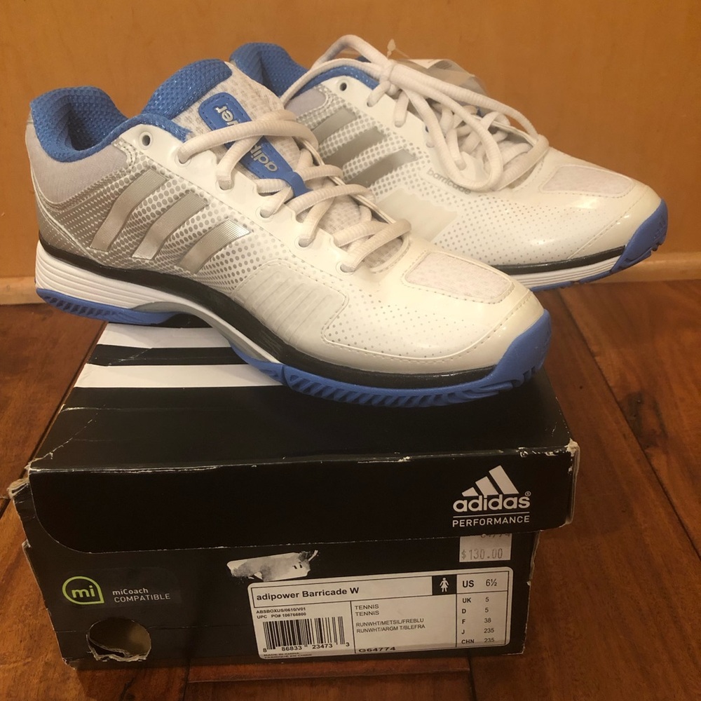 Adipower Barricade Women’s size 6.5 tennis shoes